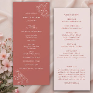Elegant Floral Boho Wedding Program