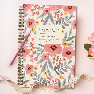 Elegant Floral Book Club Reading Gift Journal