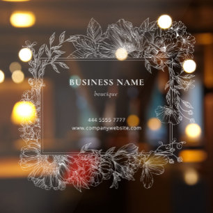 Elegant Floral Border Boutique Salon Business Name
