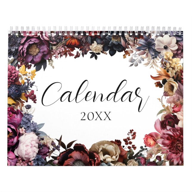 Elegant Floral Botanical Calendar (Cover)
