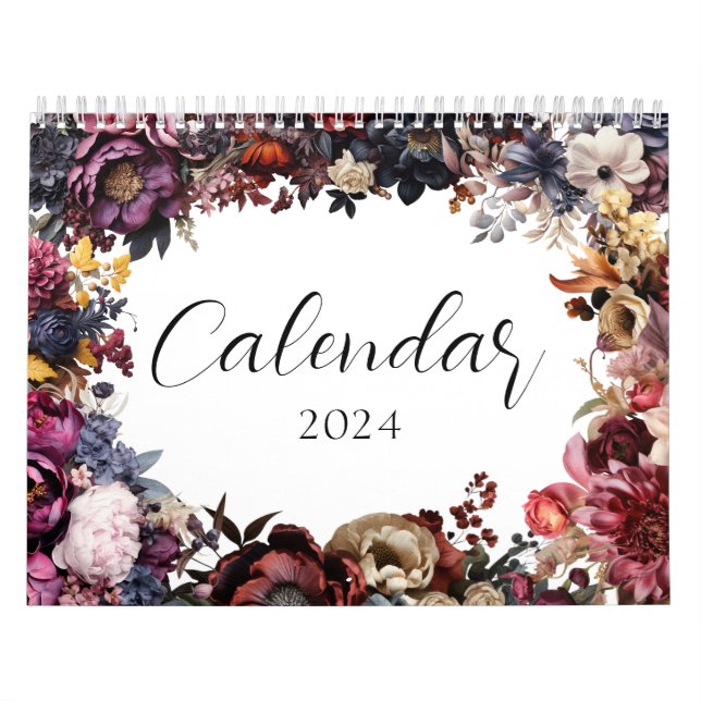 Elegant Floral Botanical Calendar (Cover)
