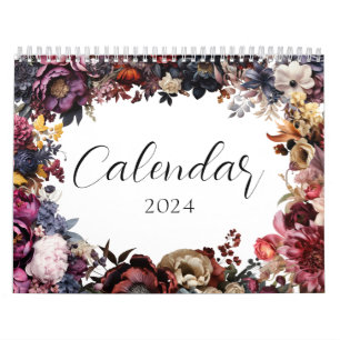 Elegant Floral Botanical Calendar