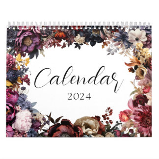 Elegant Floral Botanical Calendar