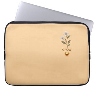 Elegant Floral Botanical Notebook – Minimalist Flo Laptop Sleeve