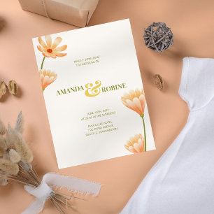 Elegant Floral Botanical Wedding Invitation