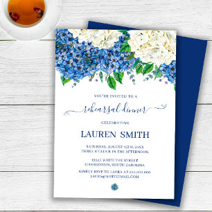 Elegant Floral Botanical Wedding Rehearsal Dinner Invitation