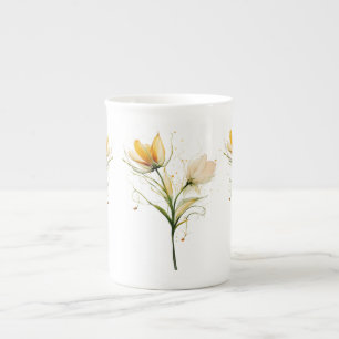 Elegant Floral Bouquet Bone China Mug