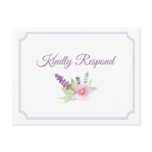Elegant Floral Bouquet RSVP Postcard