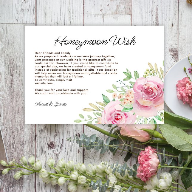 Elegant Floral Bridal Shower Enclosure Card (Creator Uploaded)