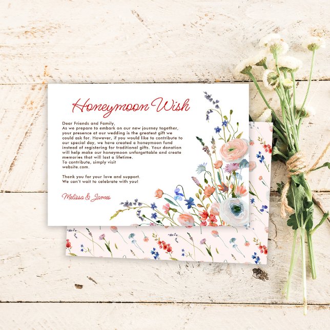 Elegant Floral Bridal Shower Enclosure Card (Creator Uploaded)