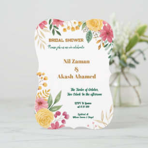 Elegant Floral Bridal Shower Invitation