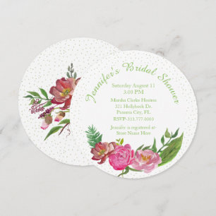 Elegant Floral Bridal Shower Invitation