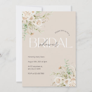 Elegant Floral Bridal Shower Invitation