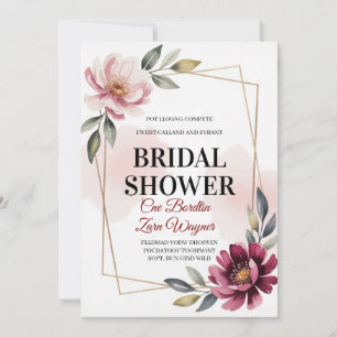 Elegant Floral Bridal Shower Invitation Modern