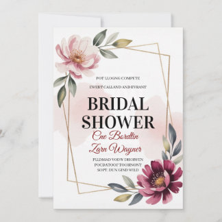 Elegant Floral Bridal Shower Invitation | Modern