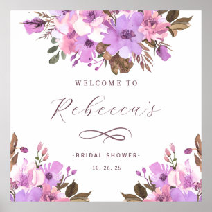 Elegant Floral Bridal Shower Poster