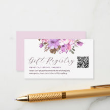 Elegant Floral Bridal Shower Registry