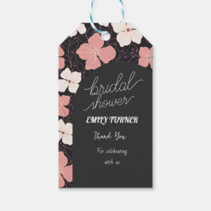 elegant floral bridal shower thank you gift tags