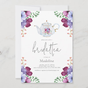 Elegant Floral Bridal Tea Bridal Shower Invitation
