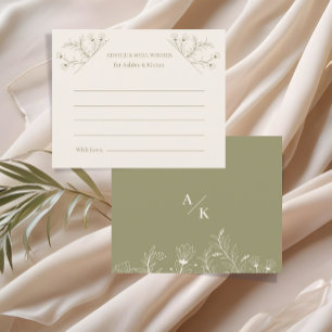 Elegant Floral Budget Advice Card