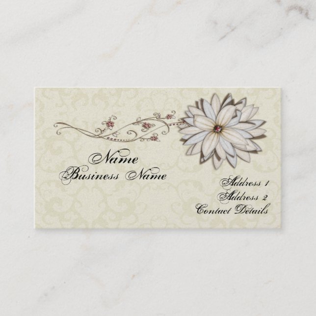 Elegant Floral Business Card (Front)