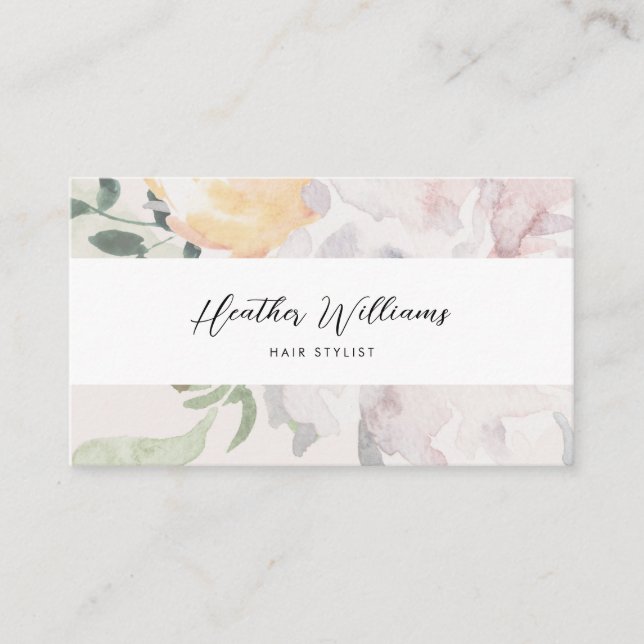 Elegant Floral Business Card (Front)