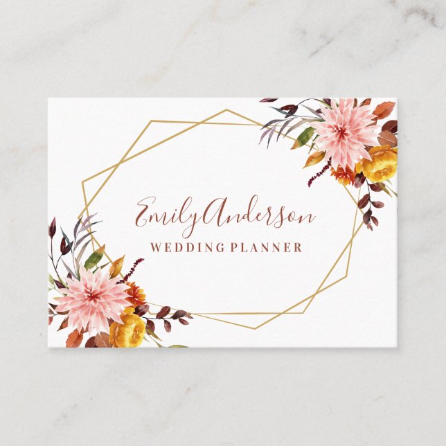 Elegant floral business card (Front)