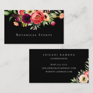 Elegant Floral Business Card