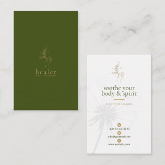 Elegant Floral Business Card Energy Care
