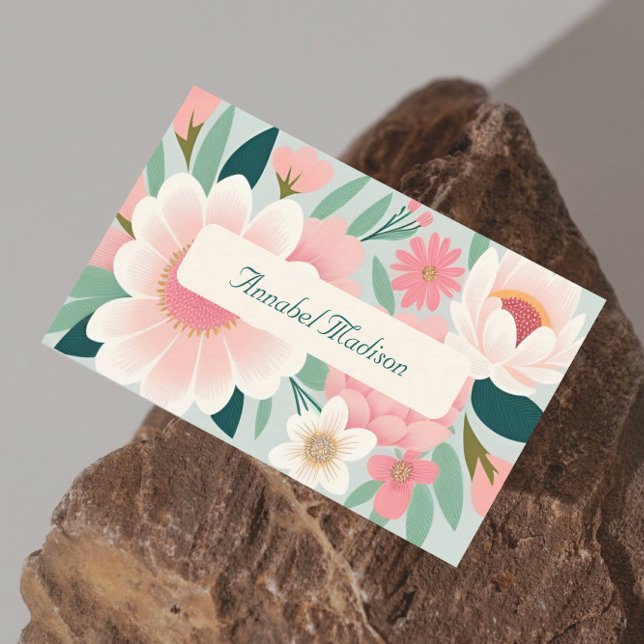 Elegant Floral Business Card with QR Code | DP7 (best business card online design template minimal attractive stunning floral trending modern design)