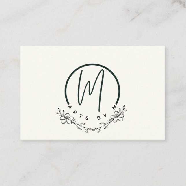 Elegant floral Business cards (Front)