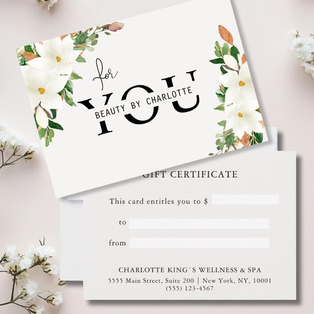 Elegant Floral Business Gift Certificate (Creator Uploaded)