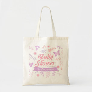 Elegant Floral Butterfly Baby Shower Mummy To Be Tote Bag