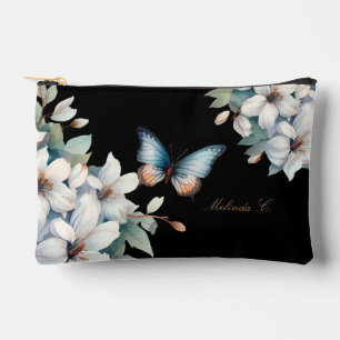 Elegant Floral Butterfly Make-Up Bag