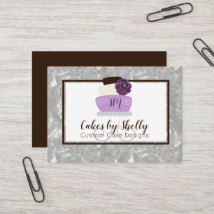 Elegant floral cake decorating business card