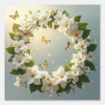 Elegant Floral Calm Art –Garden & Outdoor Décor