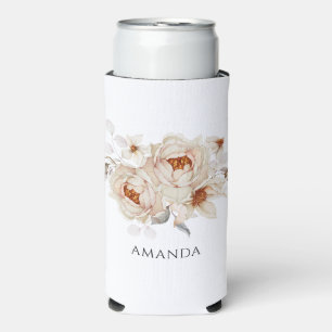 Elegant Floral Can Coolers