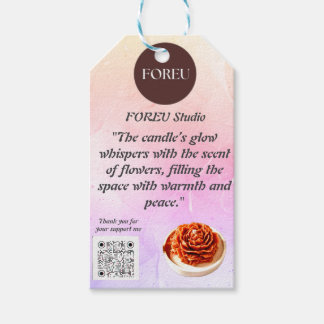Elegant Floral Candle Business Card – FOREU Studio Gift Tags