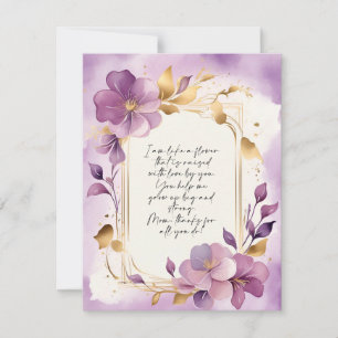 Elegant Floral Card with Heartfelt Message