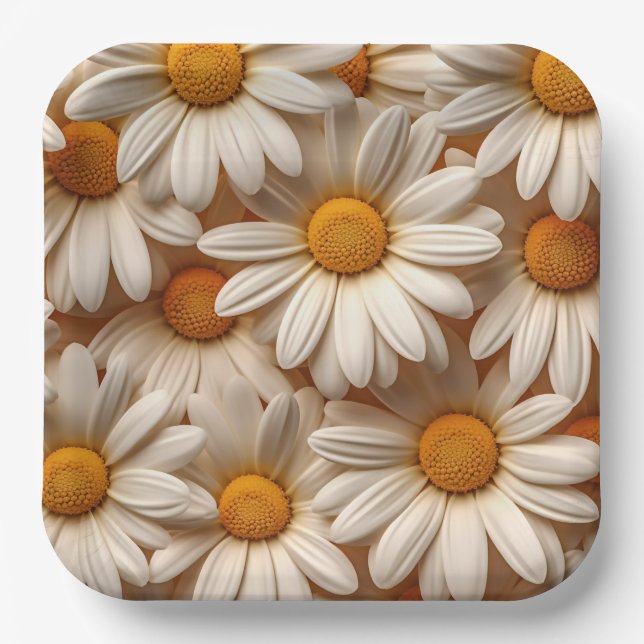 Elegant Floral cardboard plates (Front)