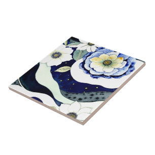 Elegant Floral Ceramic Tile