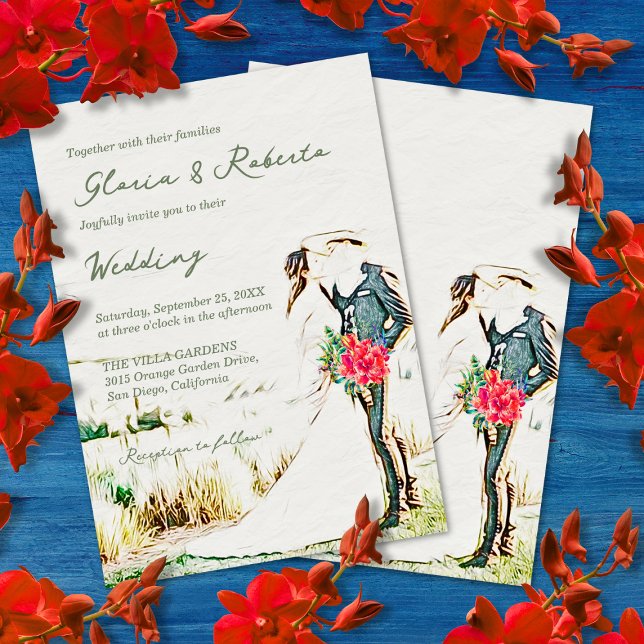 Elegant Floral Charro Mexican Wedding Invitation (Creator Uploaded)