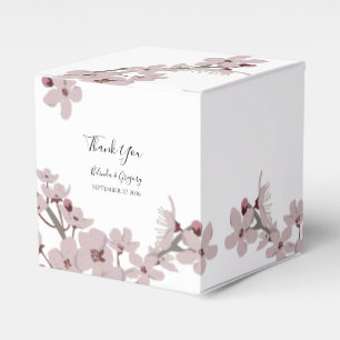 Elegant Floral Cherry Blossom Wedding Favour Box