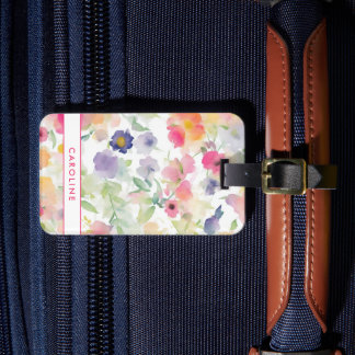 Elegant Floral Chic Stylish Girly Luggage Tag