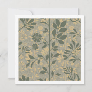 Elegant Floral Climbing Vines Earthy Silhouette Card