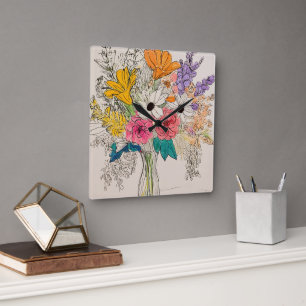 Elegant Floral clock desinns for charm