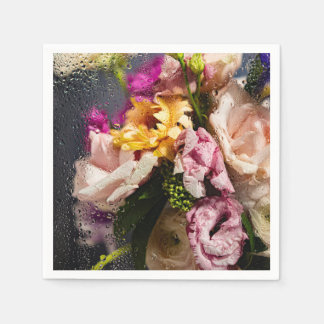 Elegant Floral Cocktail Napkin