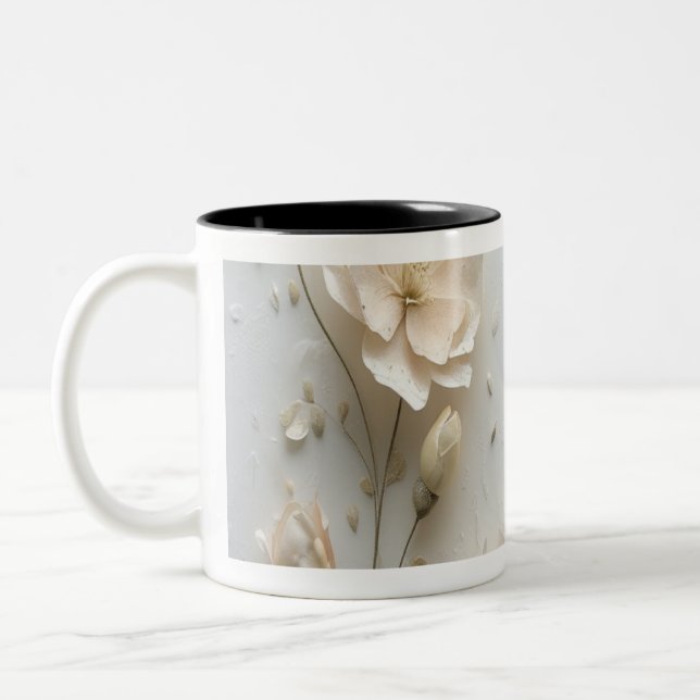 Elegant Floral Coffee Cup  (Left)