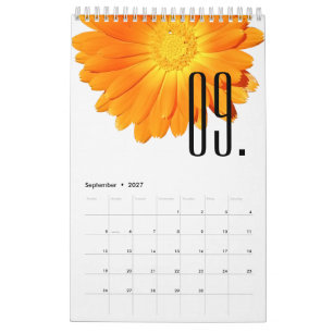 Elegant Floral Colourful Flowers Flower Lover 2027 Calendar