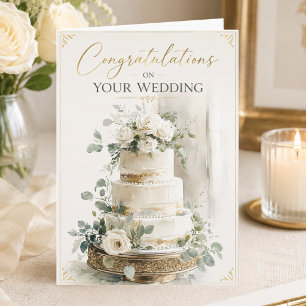 Elegant Floral Congatulations on Your Wedding Day Card